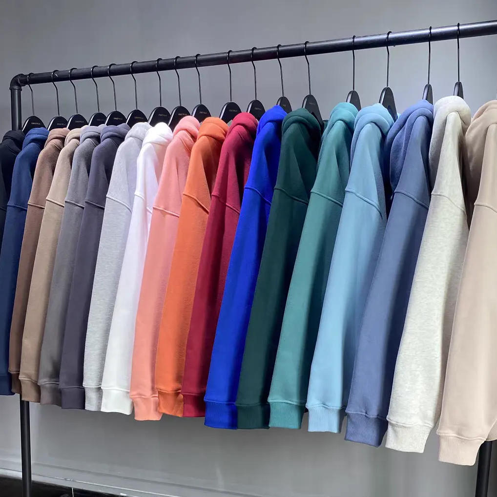 Wholesale Men's Clothing Hoodies Sweatshirts Custom Logo Top Quality Cotton French Terry Pullover Hoodie for Men